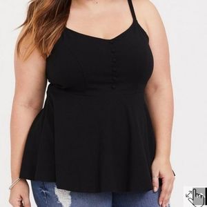 Torrid Foxy V-Neck Peplum Cami